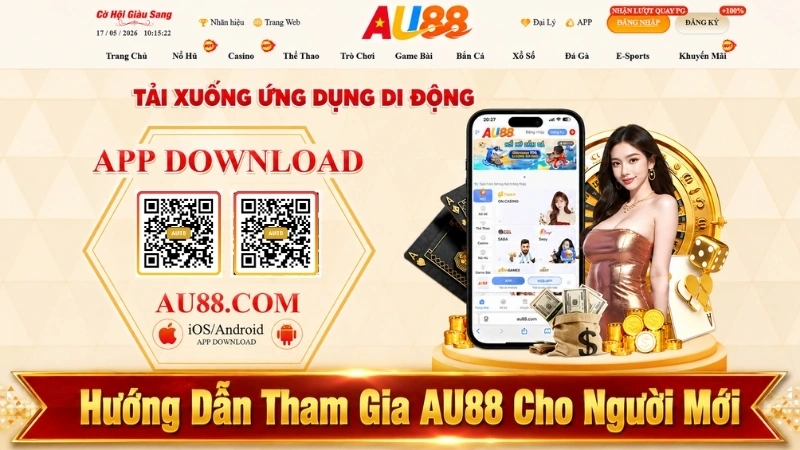 Minh họa hướng dẫn sử dụng tài khoản AU88